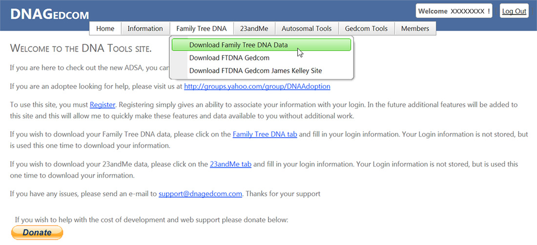 DNAGedcom: Download FTDNA Data